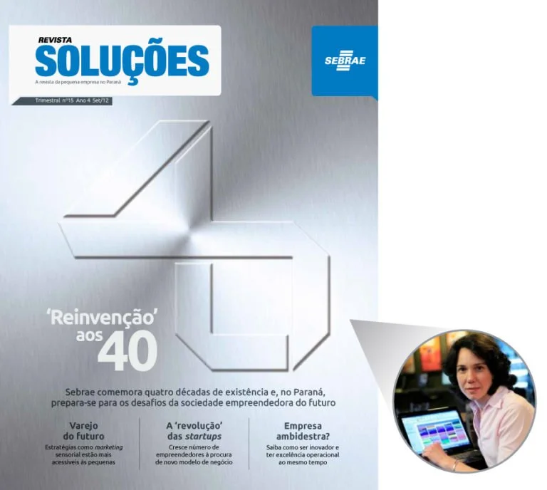 Deisiane Zortea na revista soluções Sebrae